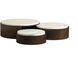Montecito White / Bronze Platter, Set of 3